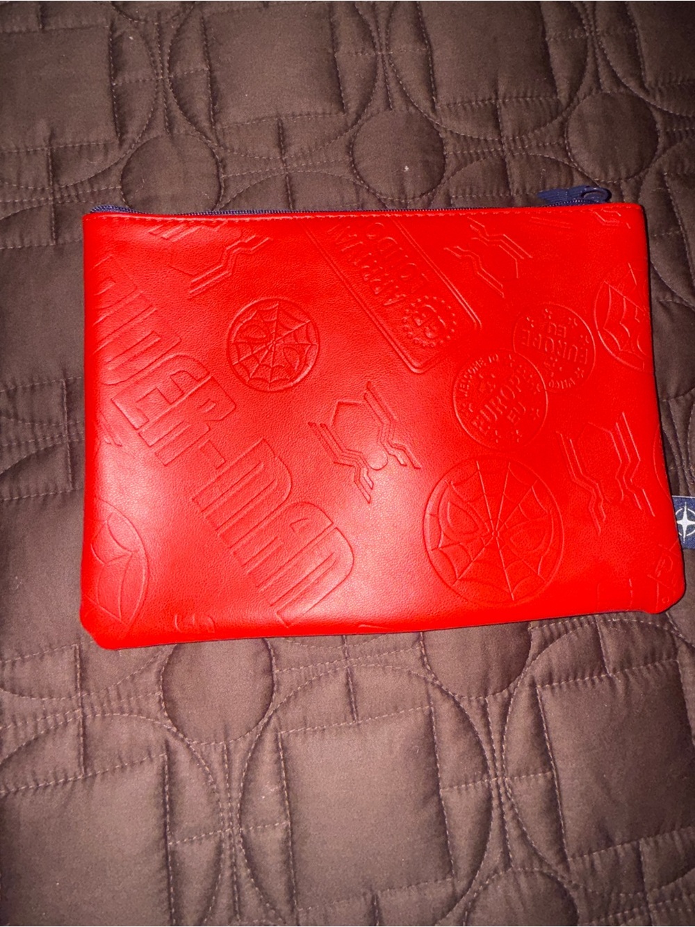 Marvel Red spiderman Embossed Toiletry Pouch